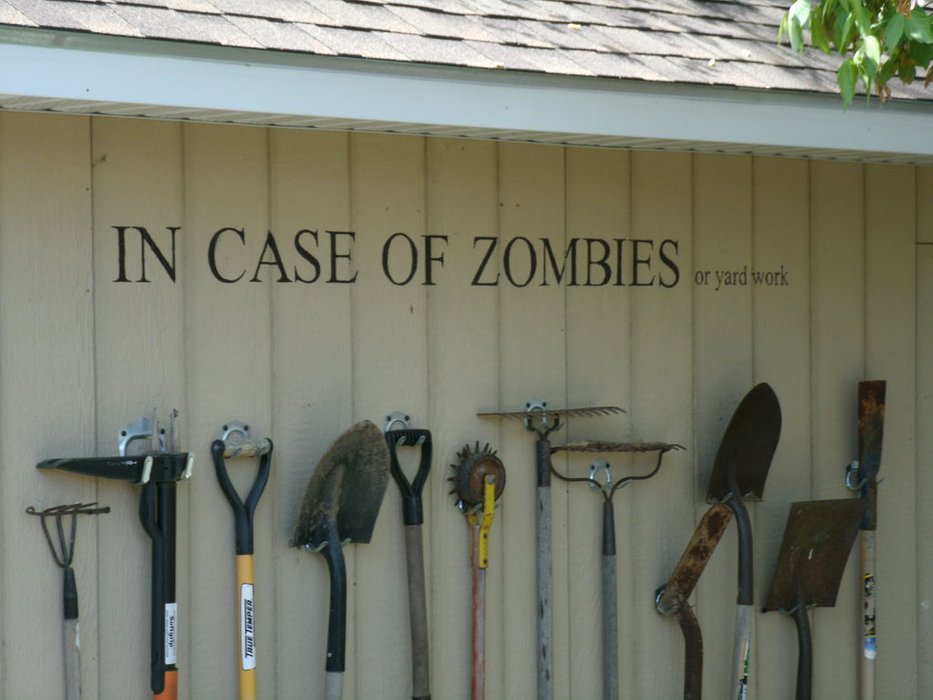 Storing Garden Tools with Style Aka Zombie Wall