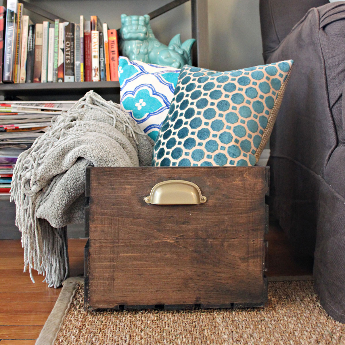 Customize a DIY Wooden Storage Crate