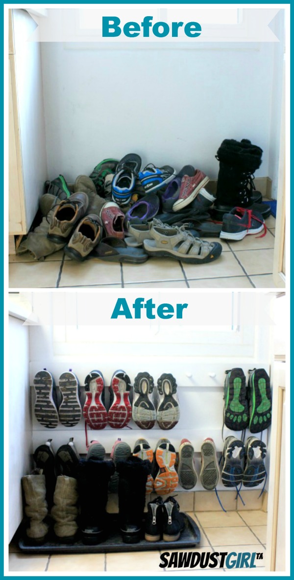 Easy Entry Organization With Shoe Pegs