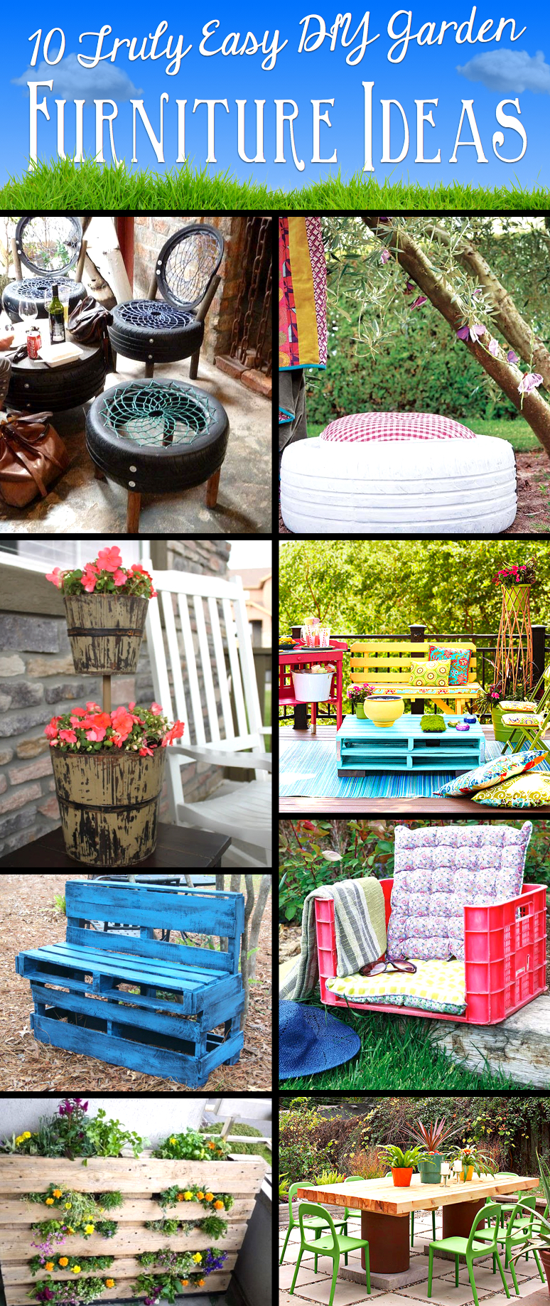 10 Truly Easy Yet Innovative DIY Garden Furniture Ideas 
