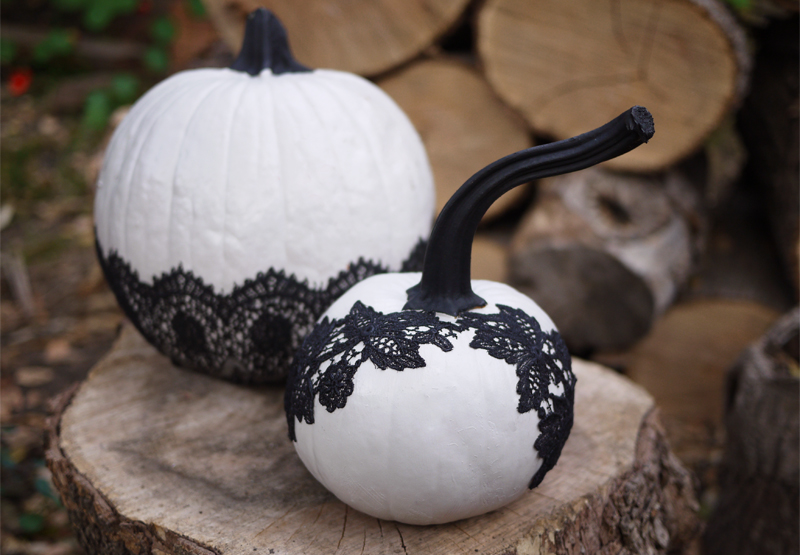 DIY Lace Pumpkins